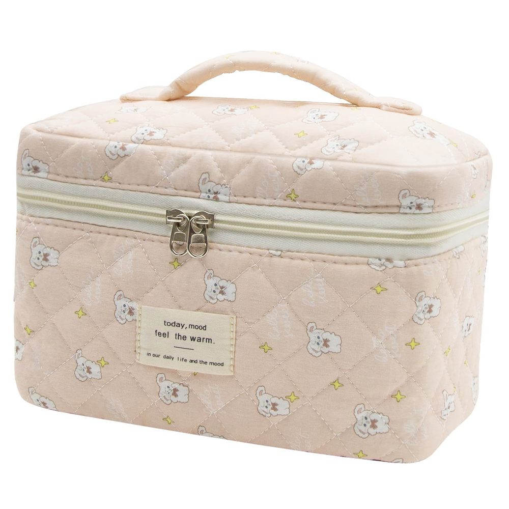 1pc Large Makeup Bag, Cute Cosmetic Bag For Women Girls, Floral Coquette😻